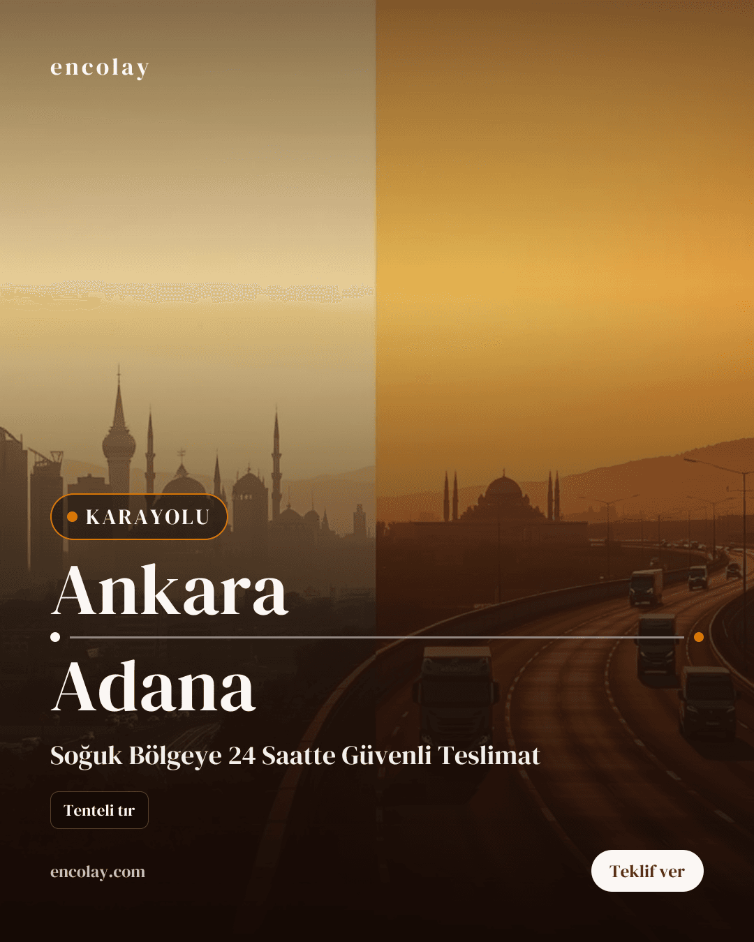 Ankara-Adana arası 15 koli kişisel eşya taşıma