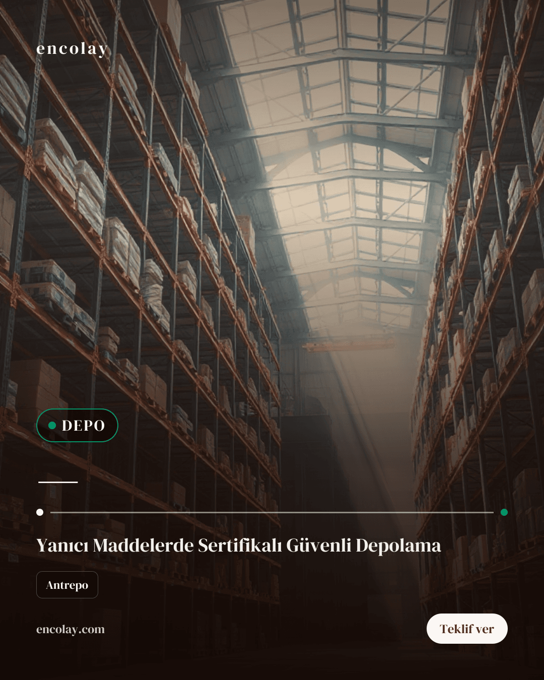 Yurtdışından Boya Firması İçin Yanıcı Madde Depolama Hizmeti