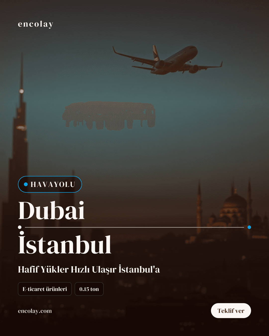 Dubai-İstanbul havayolu e-ticaret ürünleri taşıması