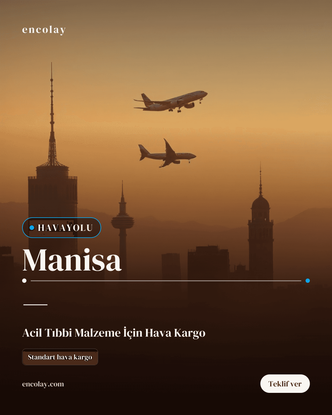 Manisa · Medikal Ürün (Standart hava kargo)