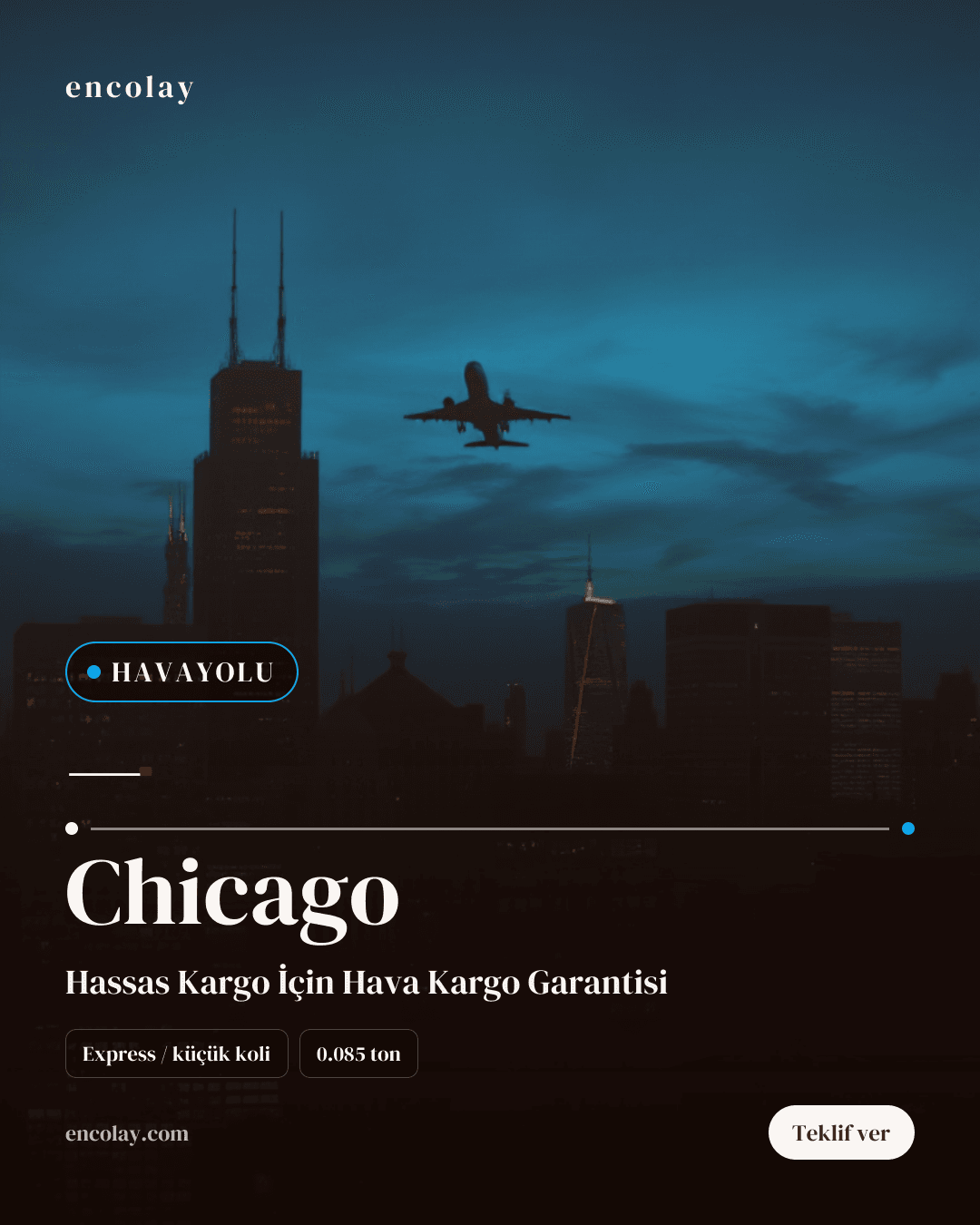 Chicago · 0.085 ton parfüm ve benzeri ürünler (Express / küçük koli)
