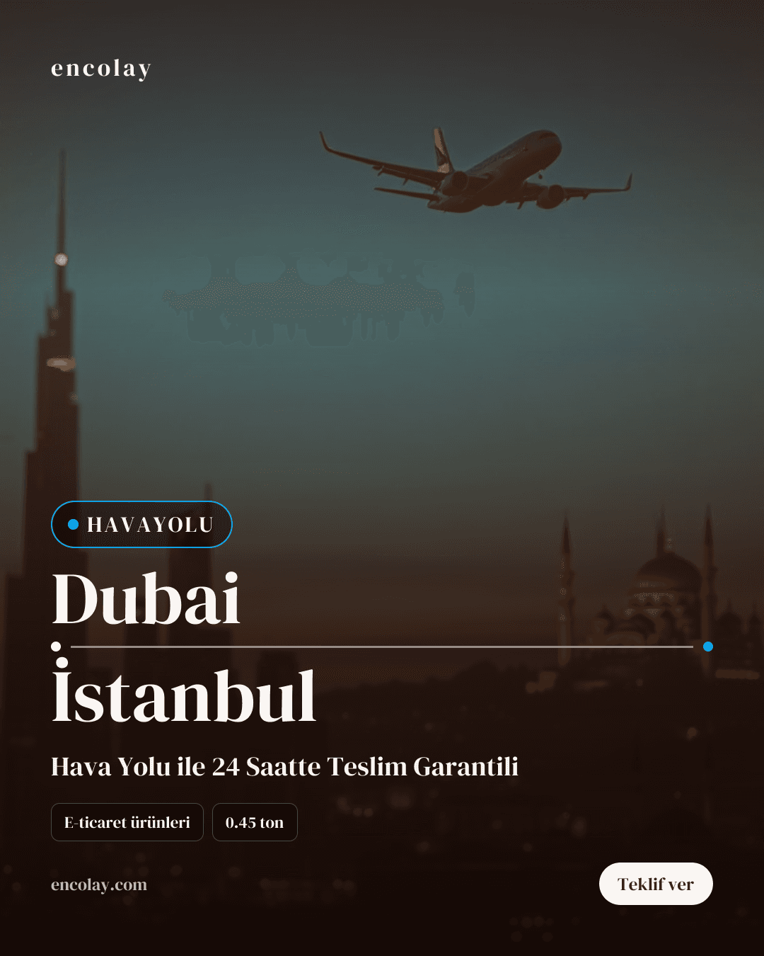 Dubai-İstanbul arası e-ticaret ürünleri havayolu taşıması