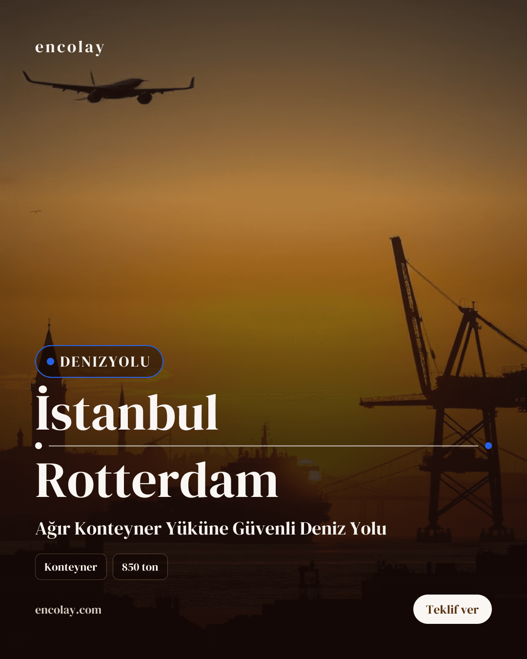 İstanbul-Rotterdam arası 850 ton tekstil ürünü konteyner taşıması