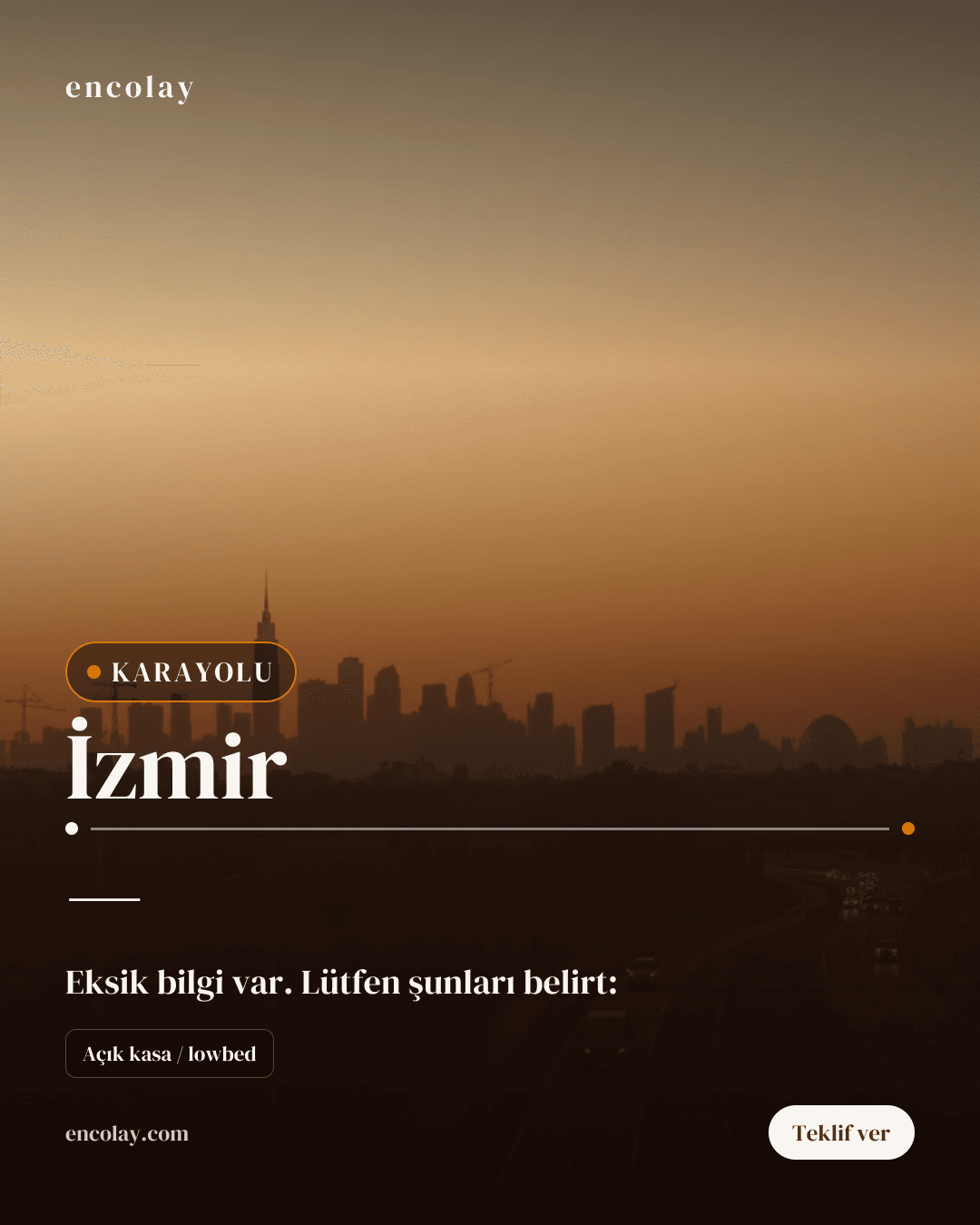 İzmir bölgesinde konteyner taşımacılığı hizmeti