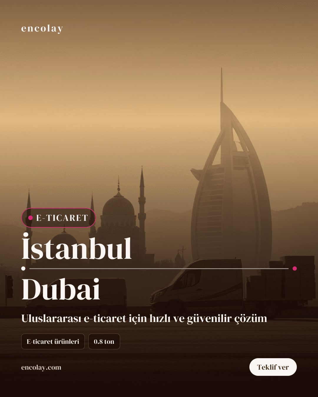 İstanbul-Dubai arası e-ticaret ürünleri havayolu taşıması