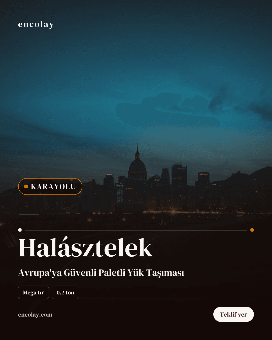Türkiye-Macaristan Halásztelek Paletli Yük Taşıma