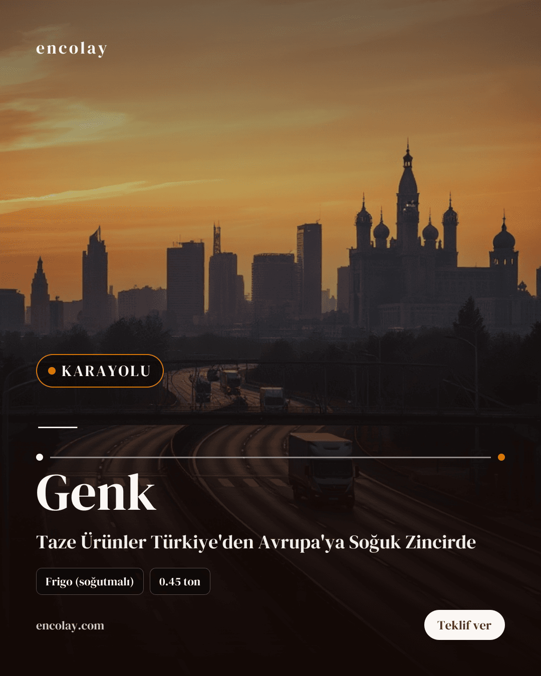 Türkiye-Belçika Genk Arası 450 kg Paket Taşıma