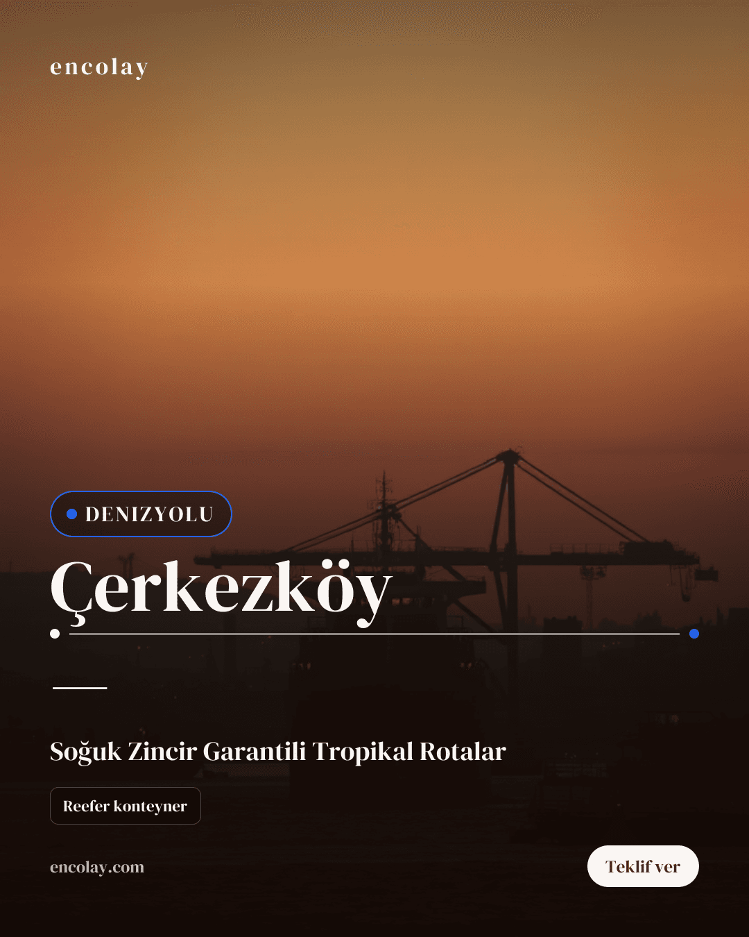 Çerkezköy-Réunion Adası Denizyolu Taşıması