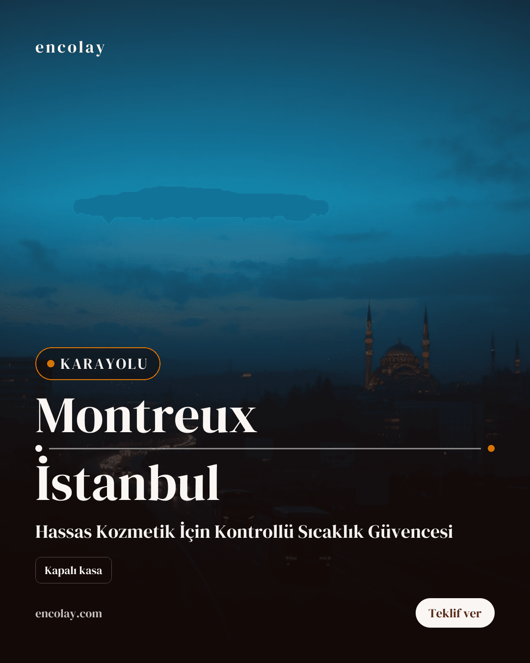 İsviçre Montreux-İstanbul Kozmetik Ürün Yarım Palet Taşıma