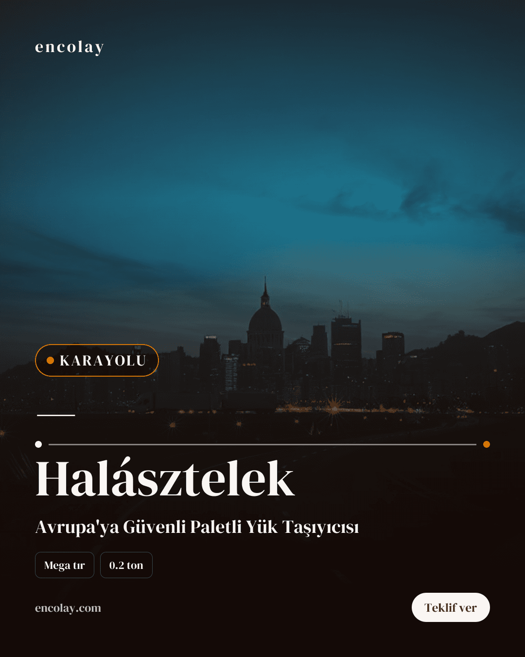 Türkiye-Macaristan Halásztelek Paletli Yük Taşıma