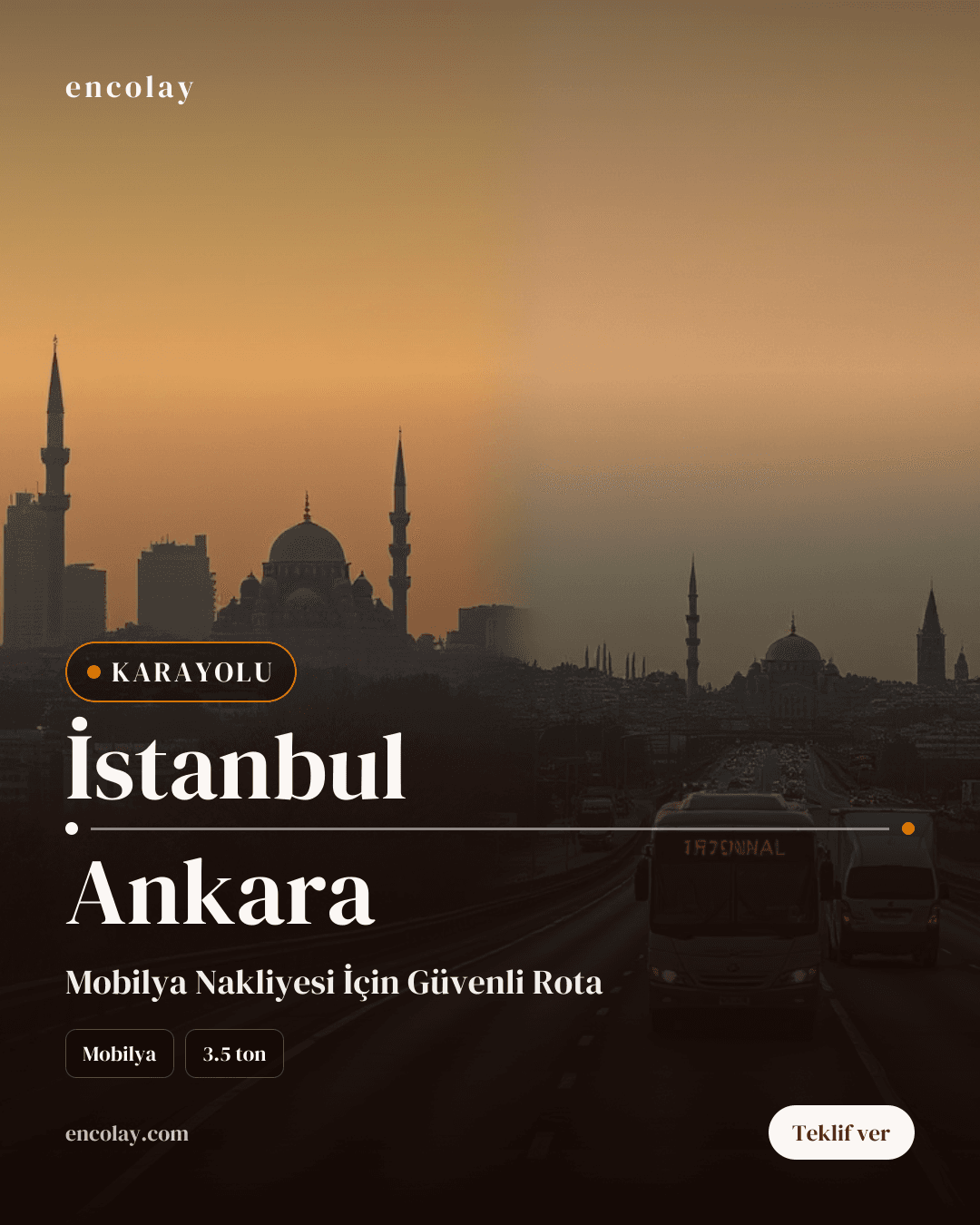 İstanbul-Ankara arası mobilya karayolu taşıması