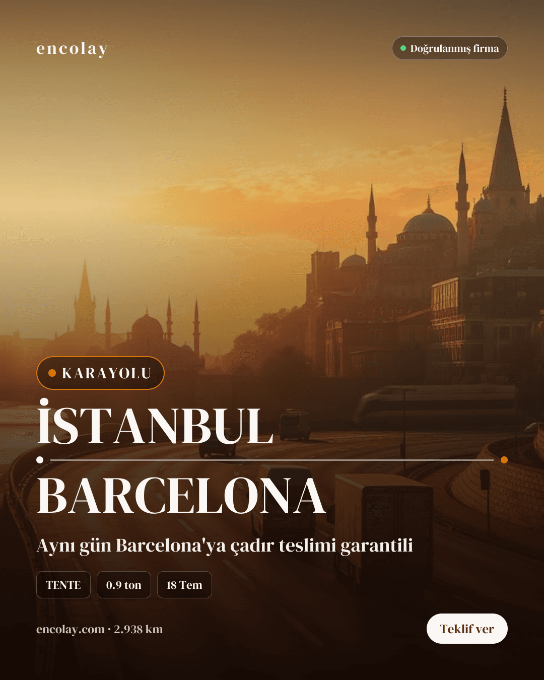 Aşağıda YAKLAŞIK BİLGİLERİ yer alan malların, 08319 Dosrius-Barcelona / İSPANYA