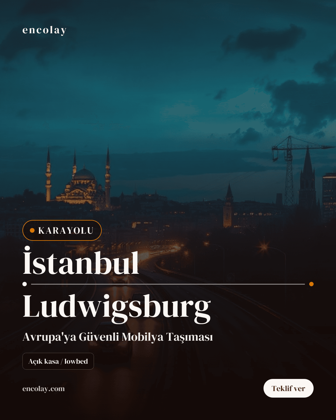 İstanbul → Ludwigsburg mobilya karayolu taşıması