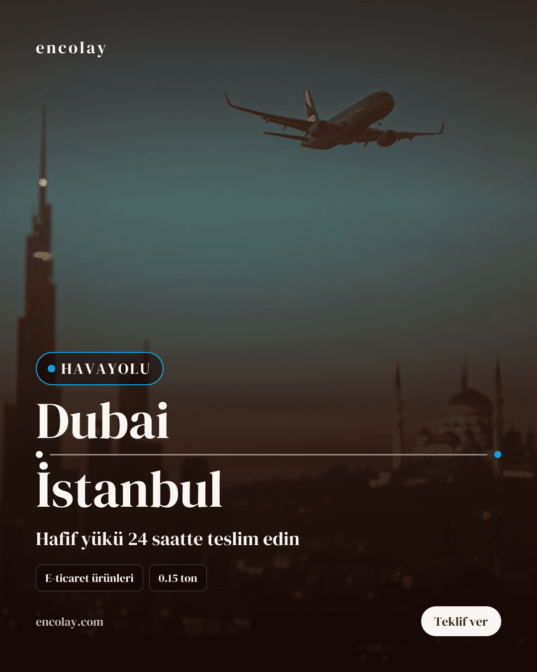Dubai-İstanbul havayolu e-ticaret ürünleri taşıması