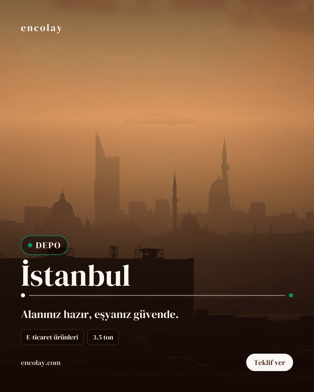 İstanbul-Dubai arası depo konsolidasyon hizmeti