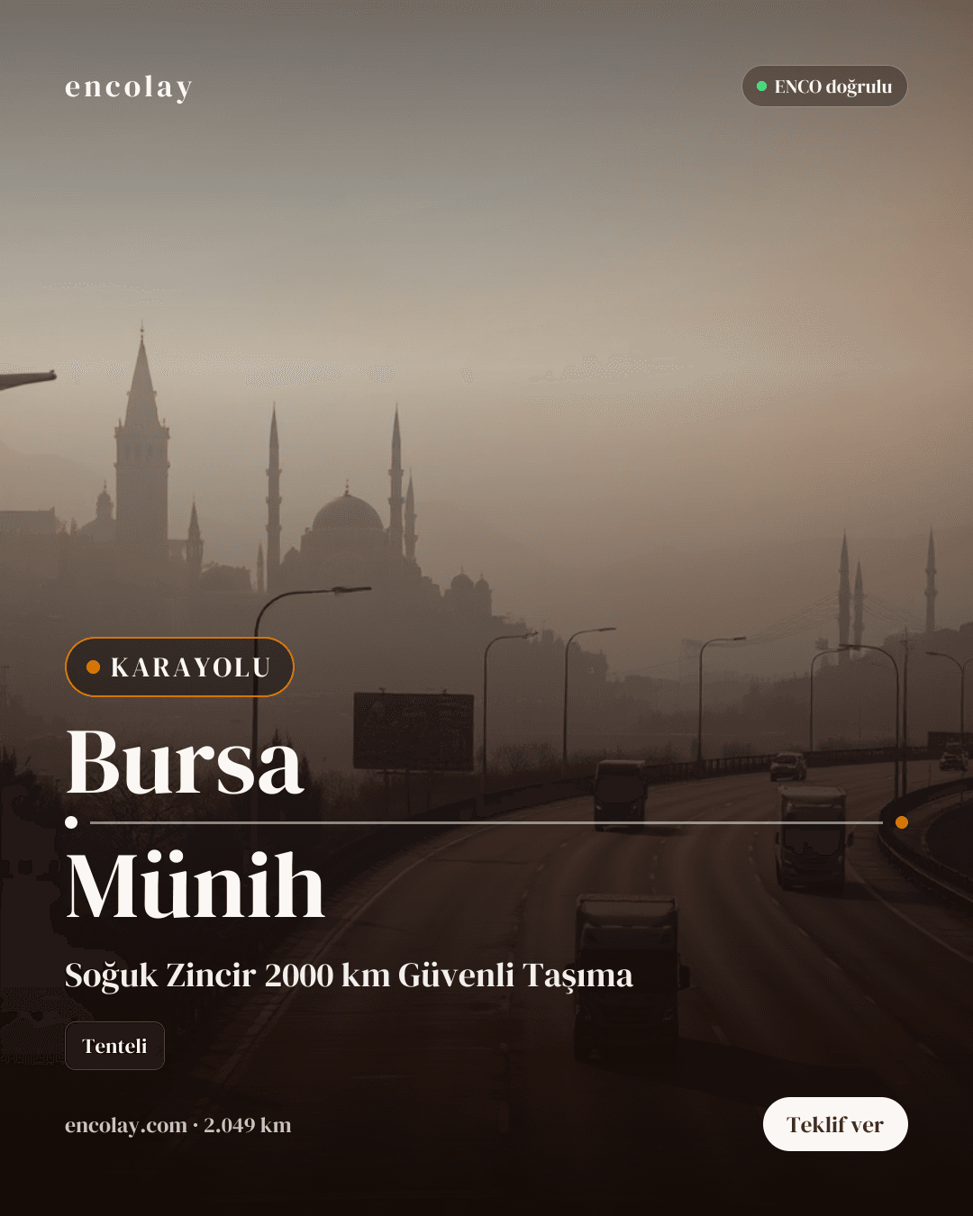 Boş araç · Bursa → Münih